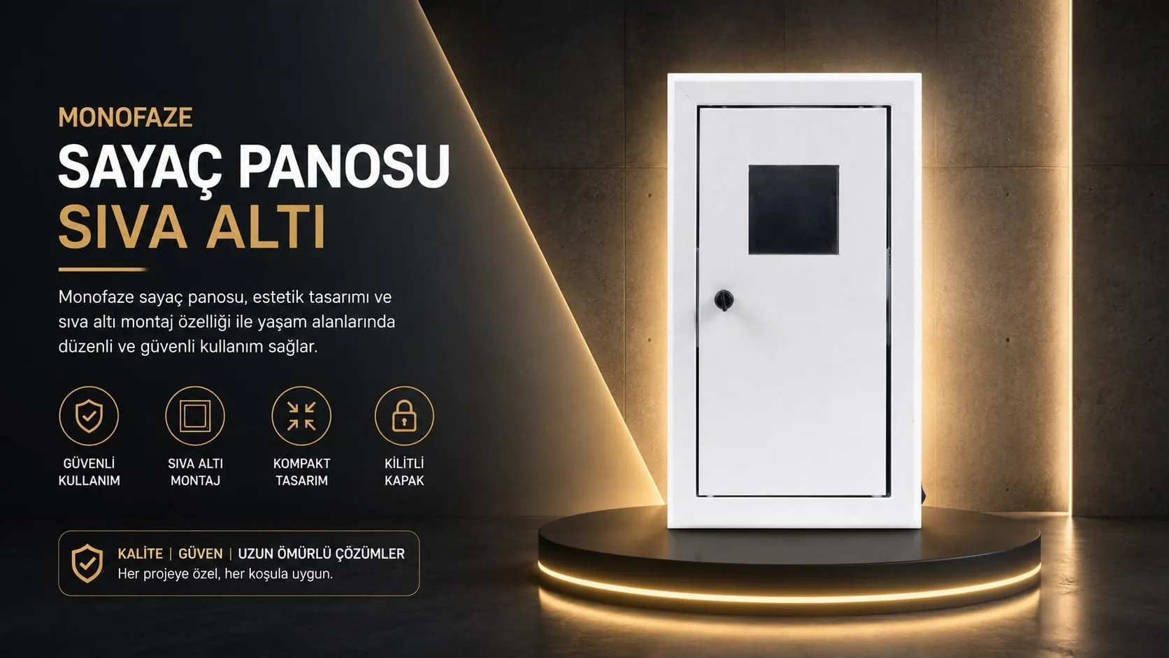 Monofaze Sayaç Panosu — Sıva Altı