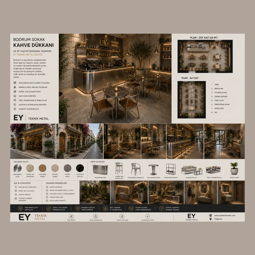 Bodrum Sokak Kahve Dükkanı — 65 m²