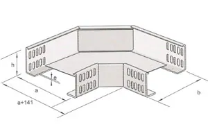 Ağır Hizmet Tipi 90 Derece Dönüş H100mm - Bends 90°